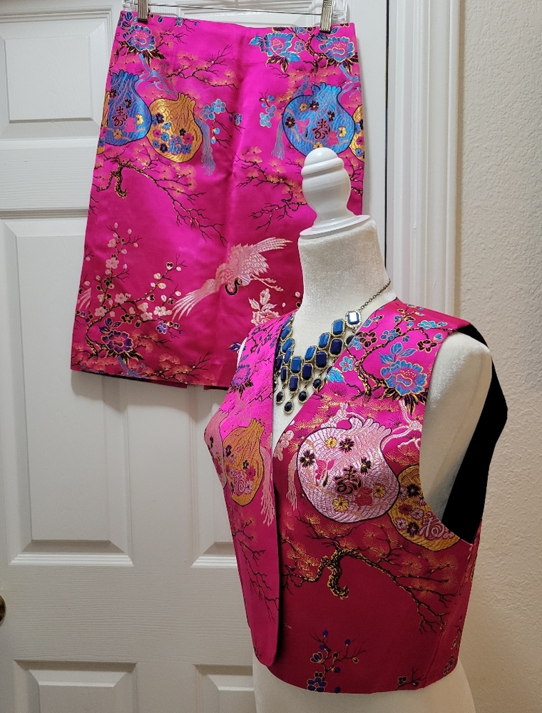 Cherry Blossom Vest/ Skirt set